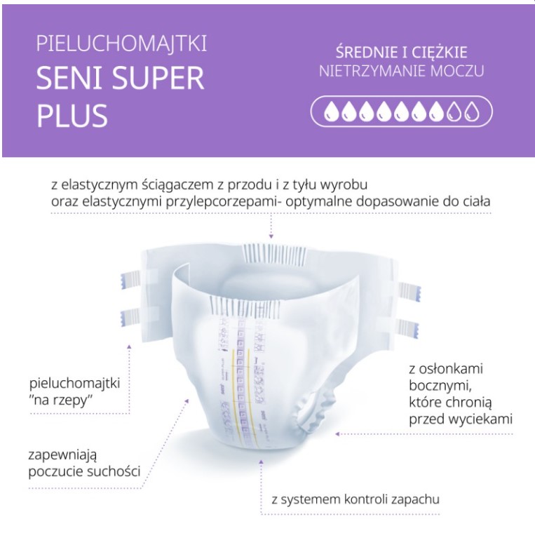 Підгузки для дорослих Super Seni Plus LARGE 10 шт